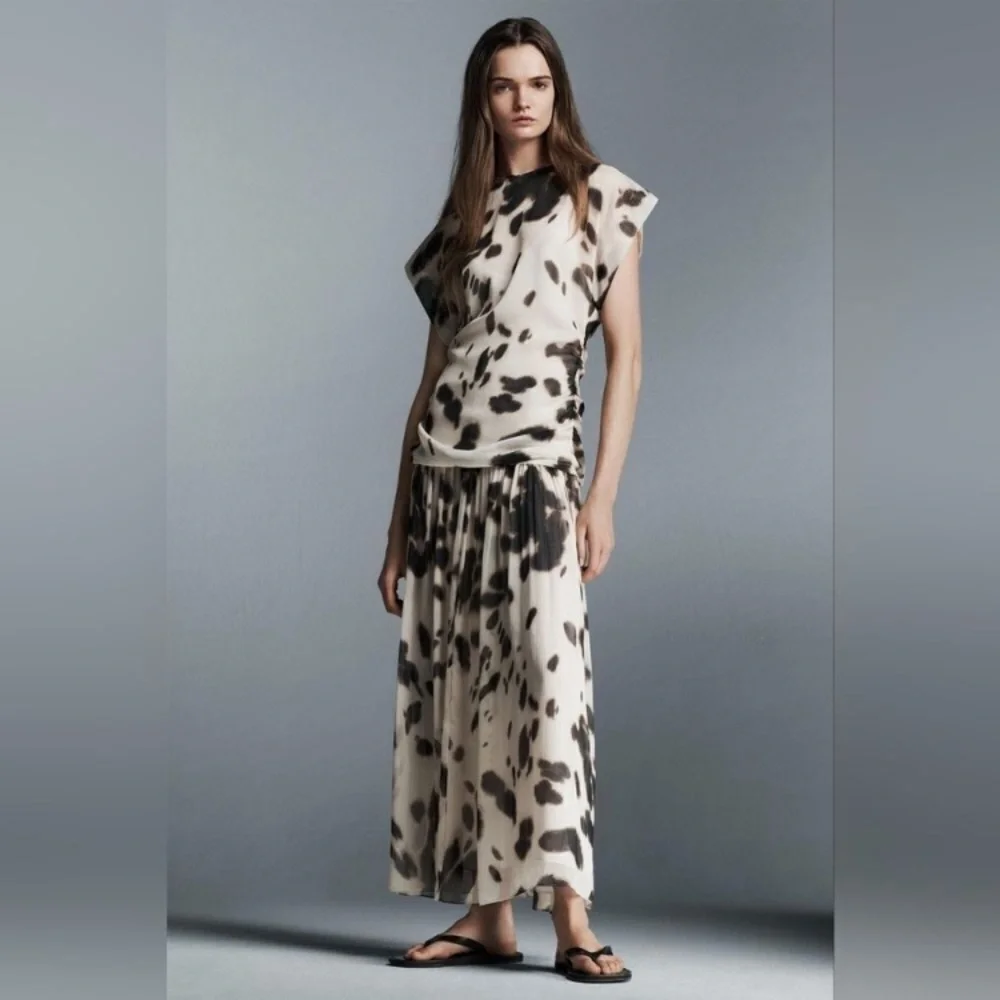 ZARA ANIMAL PRINT VOLUMINOUS DRESS ZW COLLECTION - Picture 10 of 12